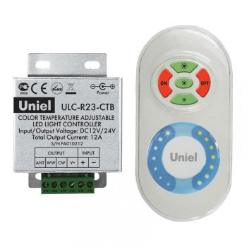 Контроллер для управления мультибелыми светодиодами с пультом ДУ (05949) Uniel ULC-R23-CTB White (Китай)
