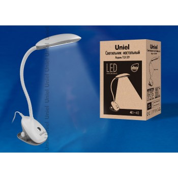 Настольная лампа (UL-00000804) Uniel TLD-529 Grey-White/LED/400Lm/4500K (Китай)