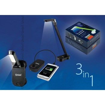 Настольная лампа (UL-00000796) Uniel TLD-530 Black/LED/200Lm/6400K/PB (Китай)