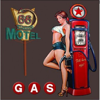 Картина на холсте с LED подсветкой Pin Up Girl Gasoline Innova FP00279, 40*40 см (6/162) Б0040129 (РОССИЯ)