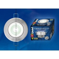 Встраиваемый светодиодный светильник (07600) Uniel ULM-R31-5W/NW IP20 Silver