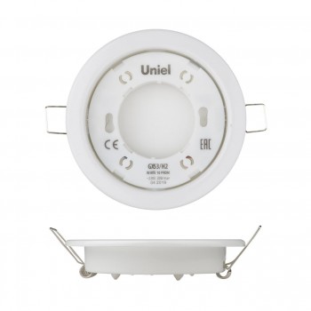 Встраиваемый светильник (UL-00005051) Uniel GX53/H2 White 10 Prom (Китай)