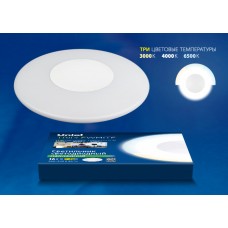 Потолочный светодиодный светильник (UL-00001642) Uniel Triplewhite ULT-T10A-16W/WW+NW+DW WHITE