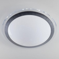 Потолочный светодиодный светильник с пультом ДУ Eurosvet Fusion 40003/1 LED матовое серебро