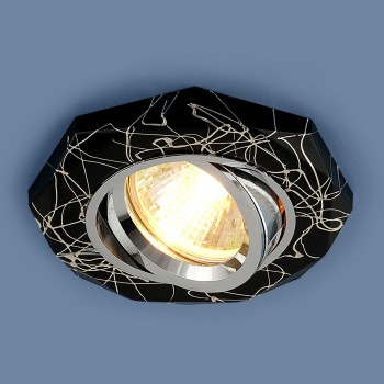 Встраиваемый светильник Elektrostandard 2040 MR16 BK/SL черный/серебро 4690389000355 (Китай)