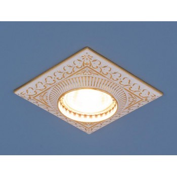 Встраиваемый светильник Elektrostandard 4104 MR16 WH/GD белый/золото 4690389059957 (Китай)