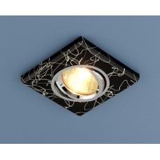 Встраиваемый светильник Elektrostandard 2080 MR16 BK/SL черный/серебро 4690389002137