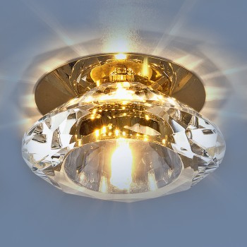 Встраиваемый светильник Elektrostandard 8016 G4 GD/CL золото/прозрачный 4690389009310 (Китай)