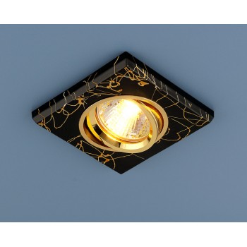 Встраиваемый светильник Elektrostandard 2080 MR16 BK/GD черный/золото 4690389002120 (Китай)