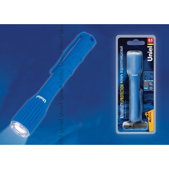 Ручной светодиодный фонарь Uniel (08331) от батареек 125х21 17 лм S-WP010-С Blue (Китай)