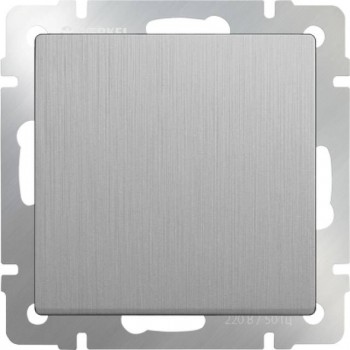 Выключатель одноклавишный проходной серебряный рифленый WL09-SW-1G-2W 4690389085116 (Швеция)