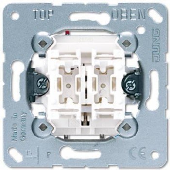 Выключатель двухклавишный кнопочный Jung 10А 250V 535U (ГЕРМАНИЯ)