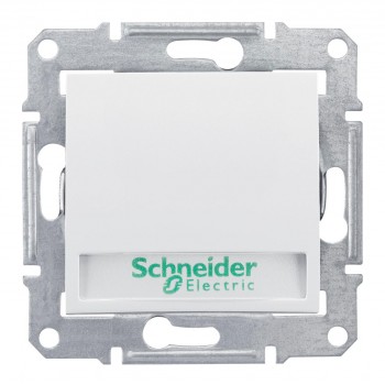 Выключатель кнопочный с подсветкой и полем для надписи Schneider Electric Sedna 10A 250V SDN1600321 (Испания)