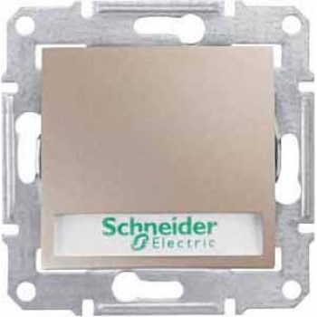 Выключатель кнопочный с подсветкой и полем для надписи Schneider Electric Sedna 10A 250V SDN1600368 (Испания)
