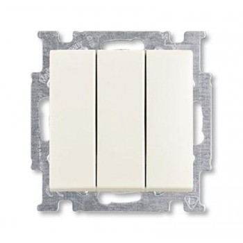 Выключатель трехклавишный ABB Basic55 16A 250V chalet-белый 2CKA001012A2183 (Германия)