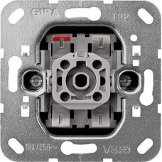 Выключатель кнопочный одноклавишный перекрестный Gira System 55 10A 250V 015600