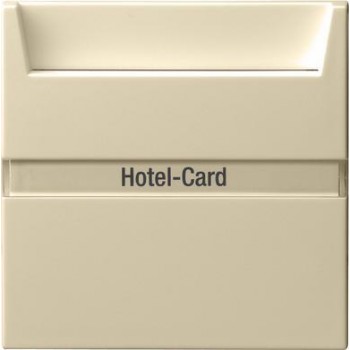 Выключатель карточный Gira System 55 с подсветкой 10A 250V кремовый глянцевый 014001 (Германия)