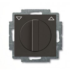 Выключатель жалюзи поворотный без фиксации ABB Basic55 chateau-черный 2CKA001101A0929