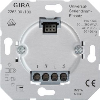 Диммер универсальный кнопочный двухклавишный GiraSystem 2000 226300 (Германия)