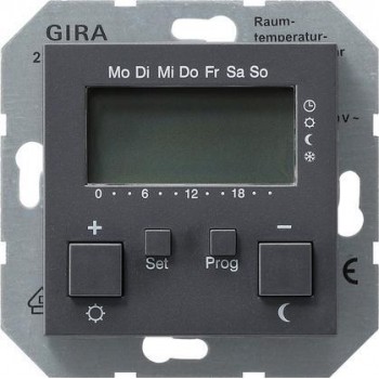 Термостат Gira System 55 помещения антрацит 237028 (Германия)