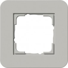 Рамка 1-постовая Gira E3 серый/белый глянцевый 0211412
