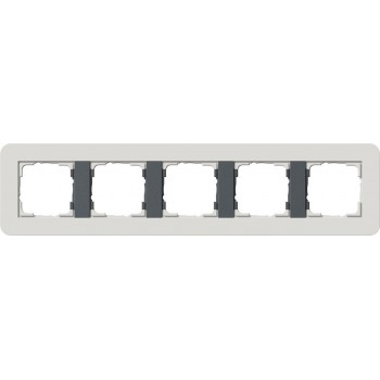 Рамка 5-постовая Gira E3 светло-серый/антрацит 0215421 (Германия)