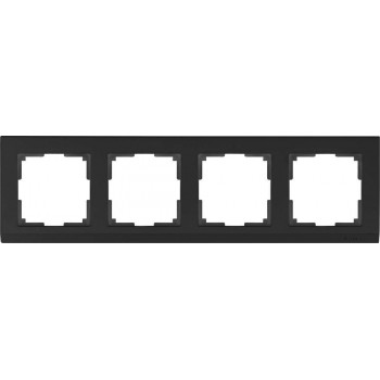 Рамка Stark на 4 поста черный WL04-Frame-04-silver/black 4690389048869 (Швеция)
