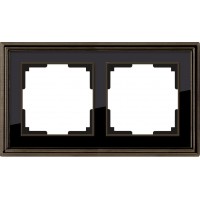Рамка Palacio на 2 поста бронза/черный WL17-Frame-02 4690389103612
