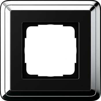 Рамка 1-постовая Gira ClassiX хром/черный 0211642 (Германия)