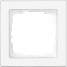 Рамка 1-постовая Gira E2 полностью надписываемая чисто-белый глянцевый 071122