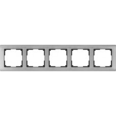 Рамка Metallic на 5 постов глянцевый никель WL02-Frame-05 4690389059322