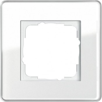 Рамка 1-постовая Gira Esprit C белое стекло 0211512 (Германия)