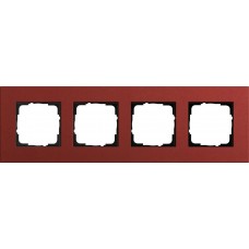 Рамка 4-постовая Gira Esprit Lenoleum-Multiplex красный 0214229