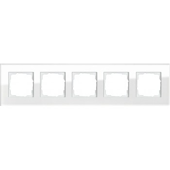 Рамка 5-постовая Gira Esprit белое стекло 021512 (Германия)