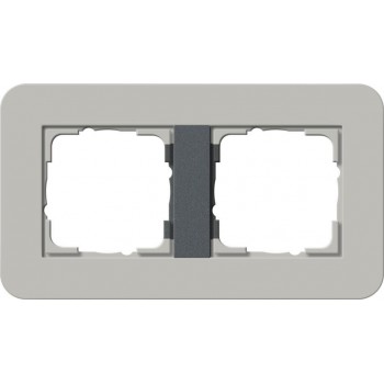Рамка 2-постовая Gira E3 серый/антрацит 0212422 (Германия)