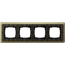 Рамка 4-постовая Gira ClassiX Art бронза/черный 0214662
