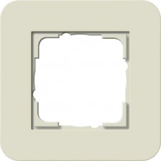 Рамка 1-постовая Gira E3 песочный/белый глянцевый 0211417