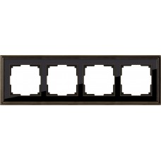 Рамка Palacio на 4 поста бронза/черный WL17-Frame-04 4690389103711
