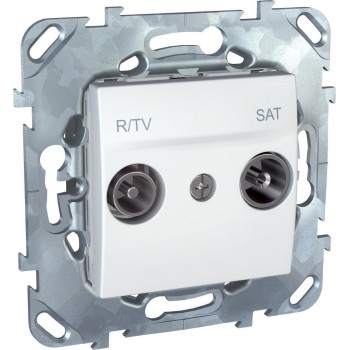 Розетка R-TV/SAT проходная Schneider Electric Unica MGU5.456.18ZD (Испания)