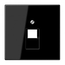 Накладка 1-ой наклонной телефонной/компьютерной розетки Jung LS 990 черная LS969-1UASW
