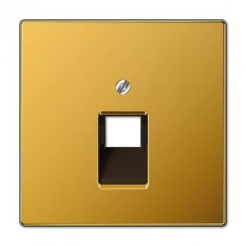 Накладка 1-ой наклонной телефонной/компьютерной розетки Jung LS 990 золото LS969-1UAGGO (ГЕРМАНИЯ)