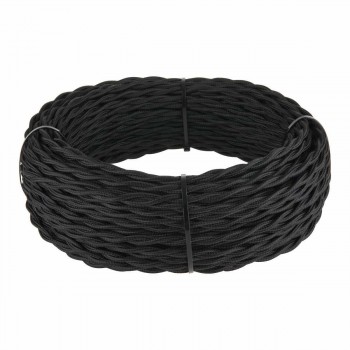 Ретро кабель Werkel витой двухжильный 1,5 мм черный 4690389136979 (ШВЕЦИЯ)