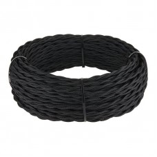 Ретро кабель Werkel витой трехжильный 2,5 мм черный 4690389116834