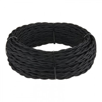 Ретро кабель Werkel витой трехжильный 2,5 мм черный 4690389116834 (Швеция)
