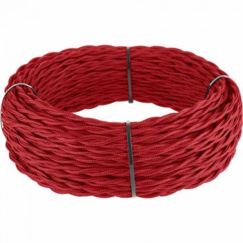 Ретро кабель Werkel витой двухжильный 2,5 мм красный 4690389153044 (ШВЕЦИЯ)