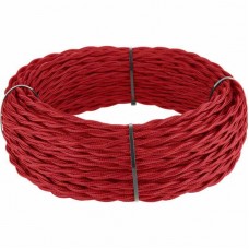 Ретро кабель Werkel витой трехжильный 2,5 мм красный 4690389153136