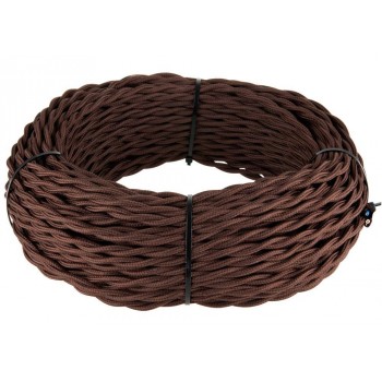 Ретро кабель Werkel витой трехжильный 2,5 мм коричневый 4690389116827 (Швеция)