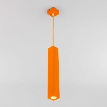 Подвесной светодиодный светильник Eurosvet Cant 50154/1 LED оранжевый (Россия)