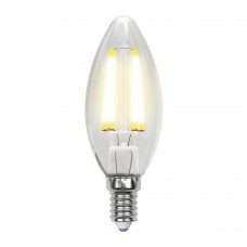 Лампа светодиодная Uniel филаментная (UL-00003247) E14 7,5W 4000K прозрачная LED-C35-7,5W/NW/E14/CL GLA01TR