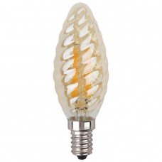 Лампа светодиодная филаментная ЭРА E14 5W 2700K золотая F-LED BTW-5W-827-E14 gold